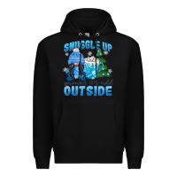 Black snuggle up gnomies it's cold outside Premium Hoodie - MaliasSmallBusiness