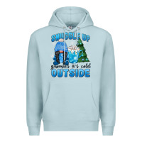 Blue Mist snuggle up gnomies it's cold outside Premium Hoodie - MaliasSmallBusiness
