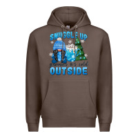 Coffee snuggle up gnomies it's cold outside Premium Hoodie - MaliasSmallBusiness