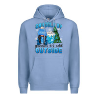 Colony Blue snuggle up gnomies it's cold outside Premium Hoodie - MaliasSmallBusiness