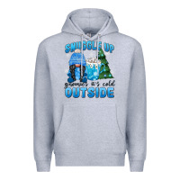 Heather Grey snuggle up gnomies it's cold outside Premium Hoodie - MaliasSmallBusiness