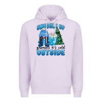 Lilac snuggle up gnomies it's cold outside Premium Hoodie - MaliasSmallBusiness
