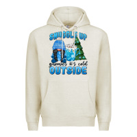 Oatmeal Heather snuggle up gnomies it's cold outside Premium Hoodie - MaliasSmallBusiness