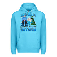 Ocean Blue snuggle up gnomies it's cold outside Premium Hoodie - MaliasSmallBusiness