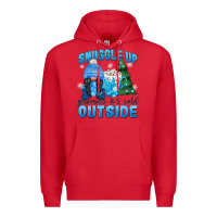 Red snuggle up gnomies it's cold outside Premium Hoodie - MaliasSmallBusiness