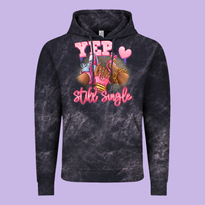 Yep Still Single Heels And Sneakers Afro Girl Vintage Hoodie Designed By Ranaportraitstore