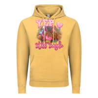 Vintage Mustard Yep still single heels and sneakers afro girl Vintage Hoodie - RanaPortraitStore