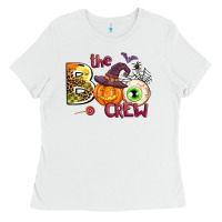 White the boo crew Ladies Tee - AdoDesignShop