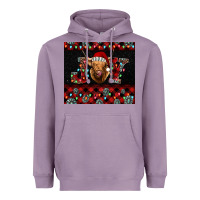 Lavender highland cow joy Christmas Heavyweight Hoodie - BarkalooDesign