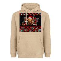 Mushroom highland cow joy Christmas Heavyweight Hoodie - BarkalooDesign