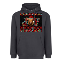 Smoke highland cow joy Christmas Heavyweight Hoodie - BarkalooDesign