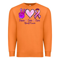 Carrot Peace Love Cure Breast Cancer Premium Sweatshirt - Jasminsmagicworld