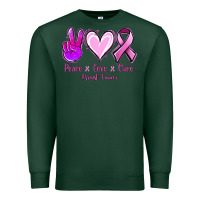 Sports Green Peace Love Cure Breast Cancer Premium Sweatshirt - Jasminsmagicworld