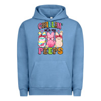 Pigment Pebble Blue chillin' with my peeps Urban Hoodie - Artiststas