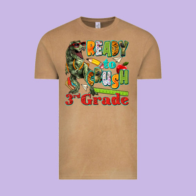 Ready To Crush Third Grade Vintage Tee Designed By Texasbilliewilder