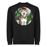 Black husky and farm ornament Heavyweight Sweatshirt - RanaPortraitStore