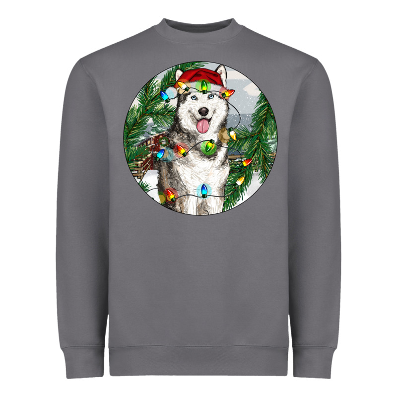 Husky And Farm Ornament Heavyweight Sweatshirt by RanaPortraitStore | Teevron