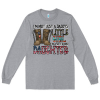 Heather Grey I'm Not Just A Daddy's Little Girl Long Sleeve Tee - CowhideDigitalArt
