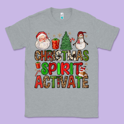 Christmas Spirit Activate Classic Tee Designed By Fadigitalartstudio