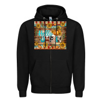 Black hello pumpkin tumbler Zipper Hoodie - BundleAndBundleShop