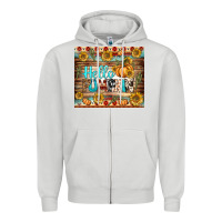 Dove Grey hello pumpkin tumbler Zipper Hoodie - BundleAndBundleShop