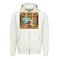 Oatmeal Heather hello pumpkin tumbler Zipper Hoodie - BundleAndBundleShop
