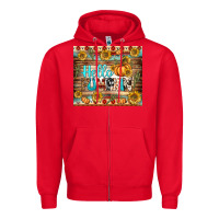 Red hello pumpkin tumbler Zipper Hoodie - BundleAndBundleShop