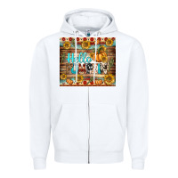 White hello pumpkin tumbler Zipper Hoodie - BundleAndBundleShop