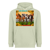Matcha Western Ranch Horses Heavyweight Hoodie - LillyAllenDesigns