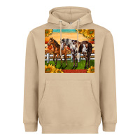 Mushroom Western Ranch Horses Heavyweight Hoodie - LillyAllenDesigns