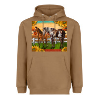 Toasted Coconut Western Ranch Horses Heavyweight Hoodie - LillyAllenDesigns