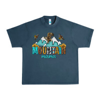 Midnight Navy mountain mama Urban Heavy Tee - texasbilliewilder