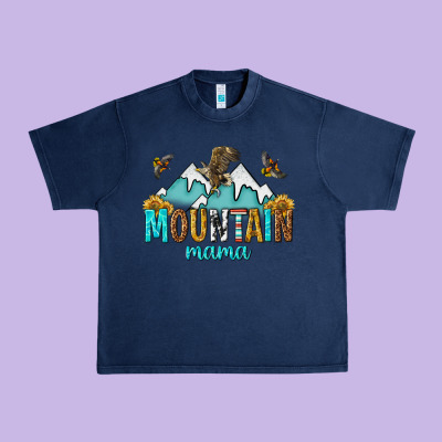 Mountain Mama Urban Heavy Tee Designed By Texasbilliewilder