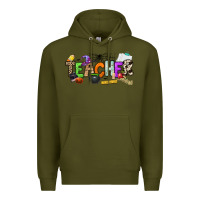 Army Green halloween teacher Premium Hoodie - NancyCooperArtShop