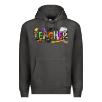 Charcoal Heather halloween teacher Premium Hoodie - NancyCooperArtShop