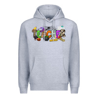 Heather Grey halloween teacher Premium Hoodie - NancyCooperArtShop