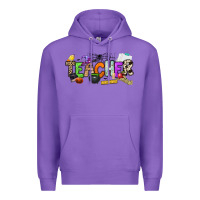 Purple halloween teacher Premium Hoodie - NancyCooperArtShop