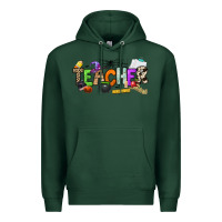 Sports Green halloween teacher Premium Hoodie - NancyCooperArtShop