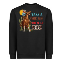 Black take a ride on the wild side with rodeo Heavyweight Sweatshirt - texasbilliewilder