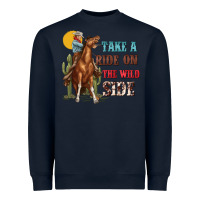 Navy take a ride on the wild side with rodeo Heavyweight Sweatshirt - texasbilliewilder