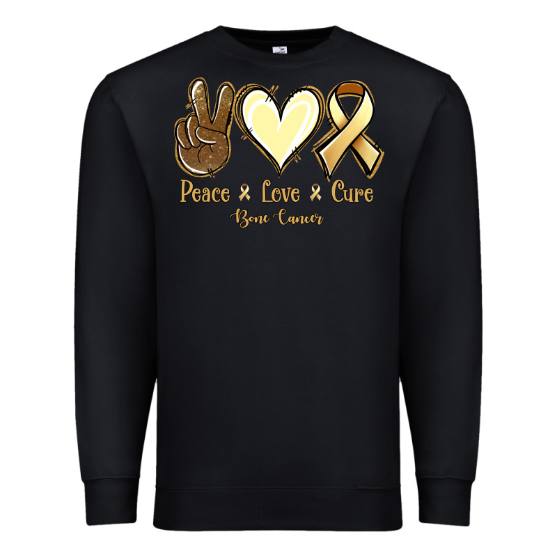 Peace Love Cure Bone Cancer Premium Sweatshirt by Jasminsmagicworld | Teevron
