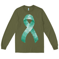 Army Green liver cancer ribbon fa element Long Sleeve Tee - FaDigitalArtStudio