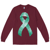 Burgundy liver cancer ribbon fa element Long Sleeve Tee - FaDigitalArtStudio
