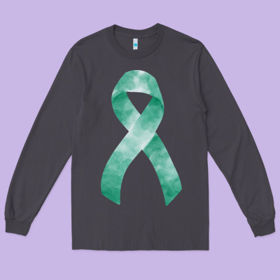 Liver Cancer Ribbon Fa Element Long Sleeve Tee Designed By Fadigitalartstudio