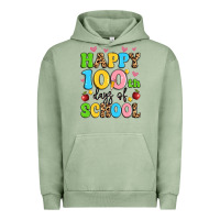 Pigment Oil Green happy 100 th days of school Urban Hoodie - Artiststas