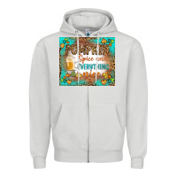 Dove Grey pumpkin spice and everything nice Zipper Hoodie - BundleAndBundleShop