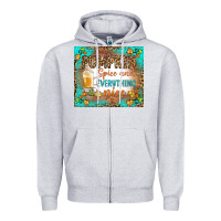 Heather Grey pumpkin spice and everything nice Zipper Hoodie - BundleAndBundleShop