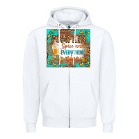 White pumpkin spice and everything nice Zipper Hoodie - BundleAndBundleShop