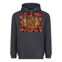 Smoke Christmas highland cow with candy canes Heavyweight Hoodie - BarkalooDesign