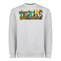 Heather Grey texas Heavyweight Sweatshirt - texasbilliewilder